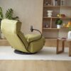 Adjustable Swivel Lounge Chair With 360 Degree Rotating Seat And Headrest Support Leisure Chair Deck Chair Game Chair For Living Room - Green - Image 15
