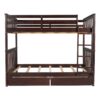 Full Over Full Bunk Bed With Ladders And 2 Storage Drawers - Espresso - Image 16