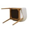 Mirah - Modern Open Barrel Dining Chair - Eggshell White - Image 6