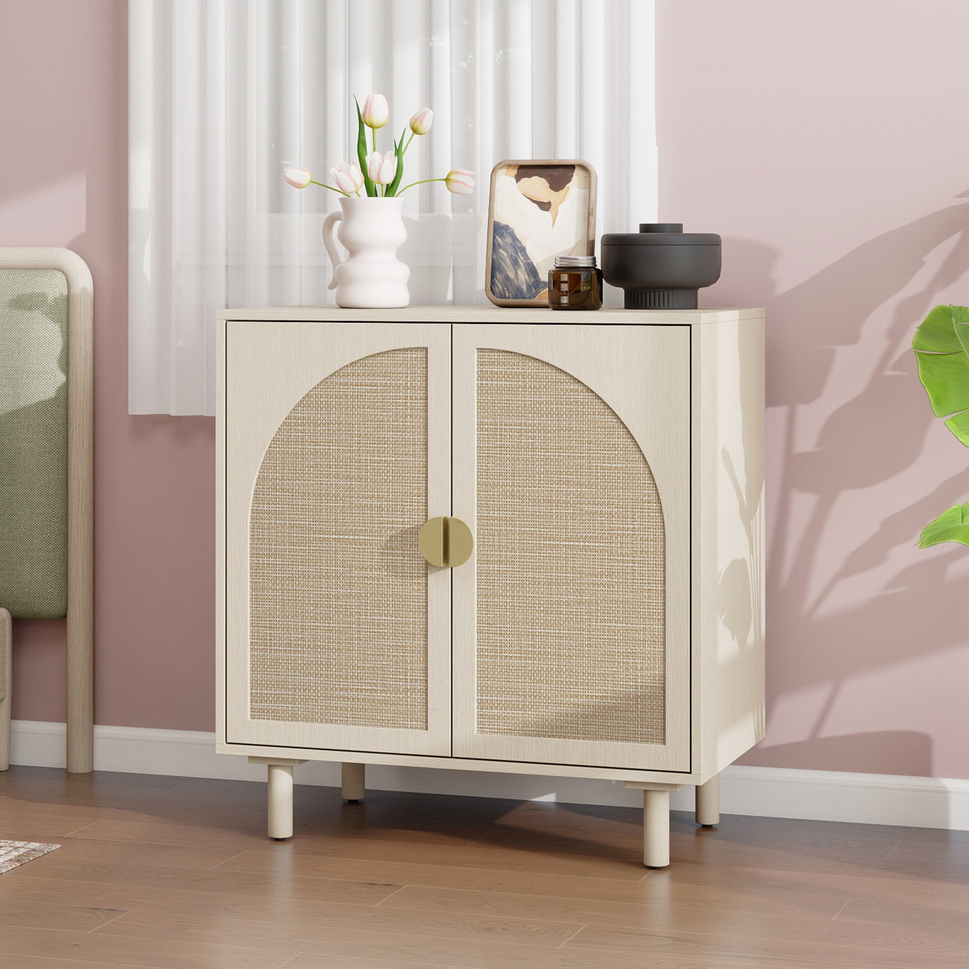 2 Door Cabinet, For Bedroom - Natural - Image 4