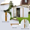 10'x12' Garden Sheds Outdoor Storage Sheds - White / Yellow - Image 6