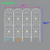 4 Pack Garden Metal Trellis Rustproof Trellis For Climbing Plants Outdoor Flower Support - Cream White - Image 4