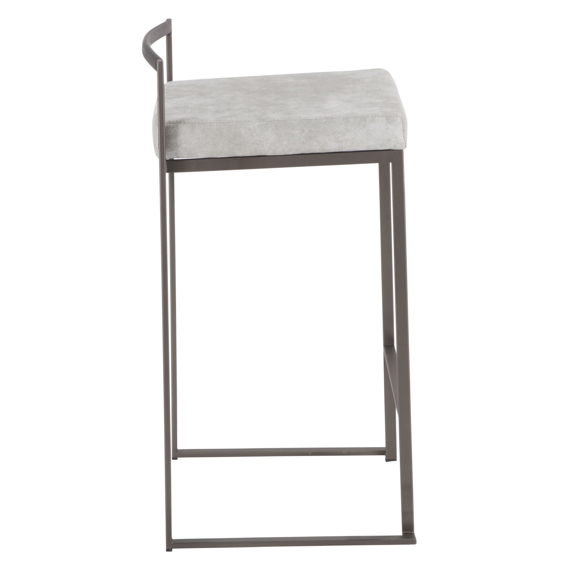 Fuji - Industrial Stackable Counter Stool (Set of 3) - Light Gray - Image 3