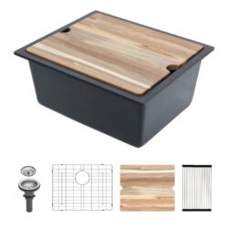 Kitchen Sink With Workstation Granite, Undermount - Black