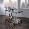 Cyrus - Clear Glass Serving Cart - Black / Gold - Image 6