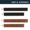 48" Rustic Wood Fireplace Mantel, Wall-Mounted & Floating Shelf For Home Decor - Dark Brown - Image 6