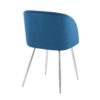 Fran - Contemporary Chair (Set of 2) - Chrome / Blue - Image 4