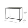 Ernesto - Outdoor Industrial Acacia Wood Bar Table With Metal Frame - Gray - Image 3