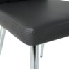 Modern Dining Chair (Set of 4) With Cloth Upholstery And Electroplated Metal Legs - Charcoal Gray - Image 5