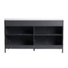 Modern Style 60" Freestanding Bathroom Vanity With Adjustable Shelves Coffee Plywood - Light Coffee - Image 7