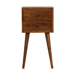 Mini 2 Drawer Nightstand - Chestnut