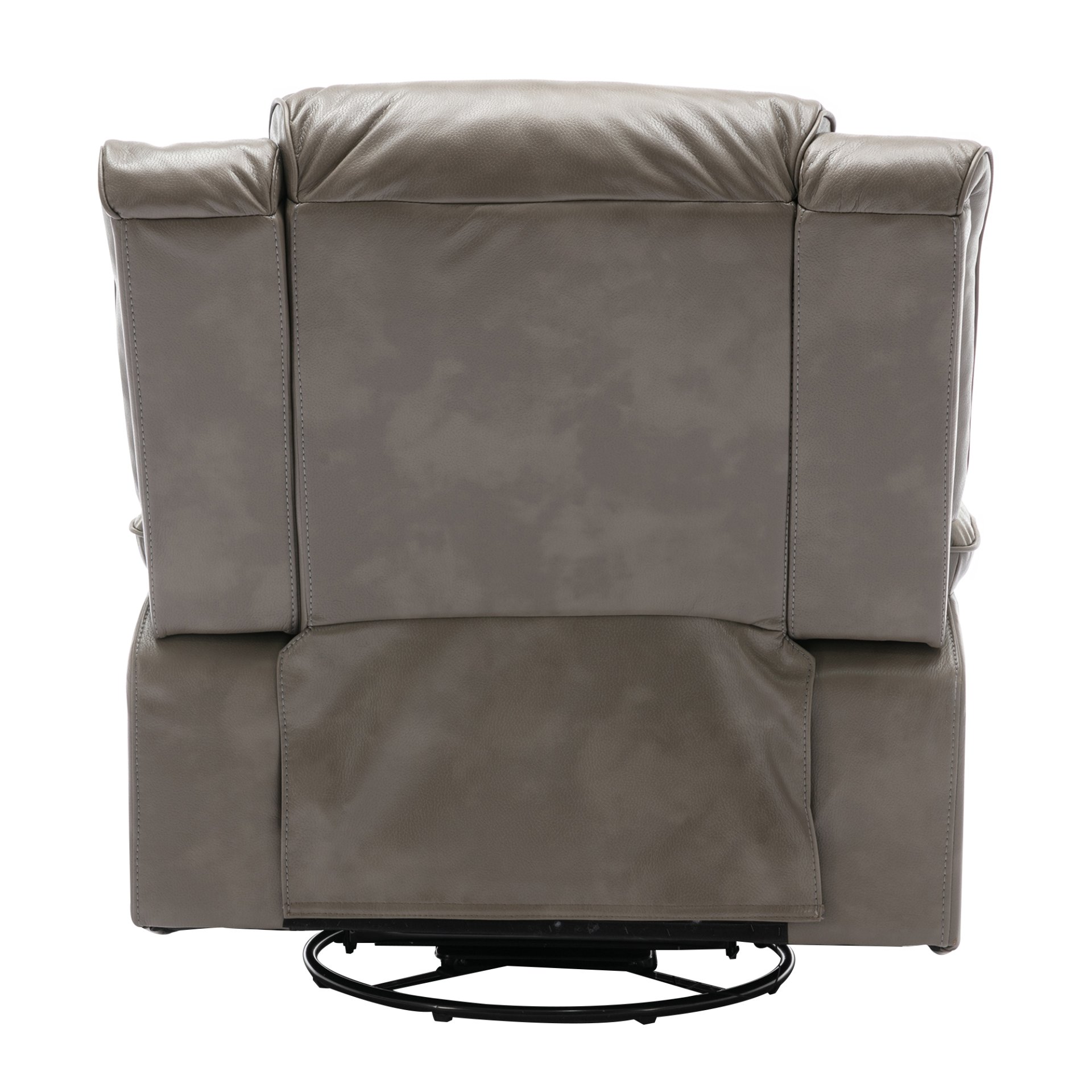 360° Swivel And Rocking Home Theater Recliner Manual Recliner Chair With A Led Light Strip For Living Room - Gray - Image 19