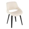Fabrico - Mid-Century Modern Dining Chair (Set of 2) - Black / Cream - Image 3