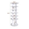 6 Tier Spinning Shoe Rack, Free Standing 360° Revolving Shoe Organizer - White - Image 3