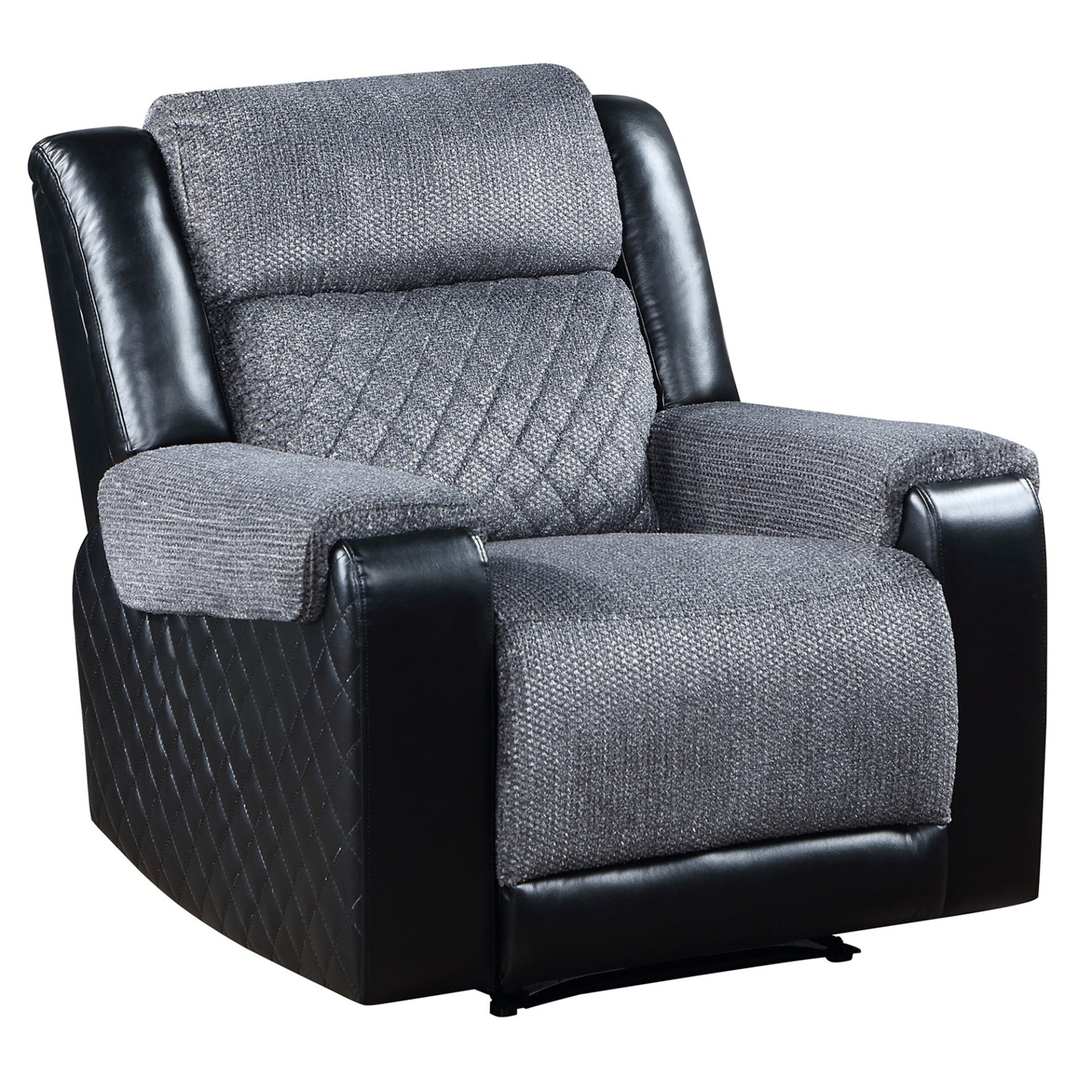 Alicia - Reclining Sofa Loveseat And Chair - Gray / Black - Image 8