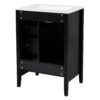 Retro Style Bathroom Vanity With Sink, Soft Closing Cabinet And Drawers - Black - Image 18