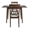 3 Piece Kitchen Dining Set With Drop Leaf Dining Table And 2 Dining Upholstered Chairs, Dining Room Set For Small Places - Brown - Image 11