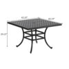 44" Square Dining Table - Dark Lava Bronze - Image 3
