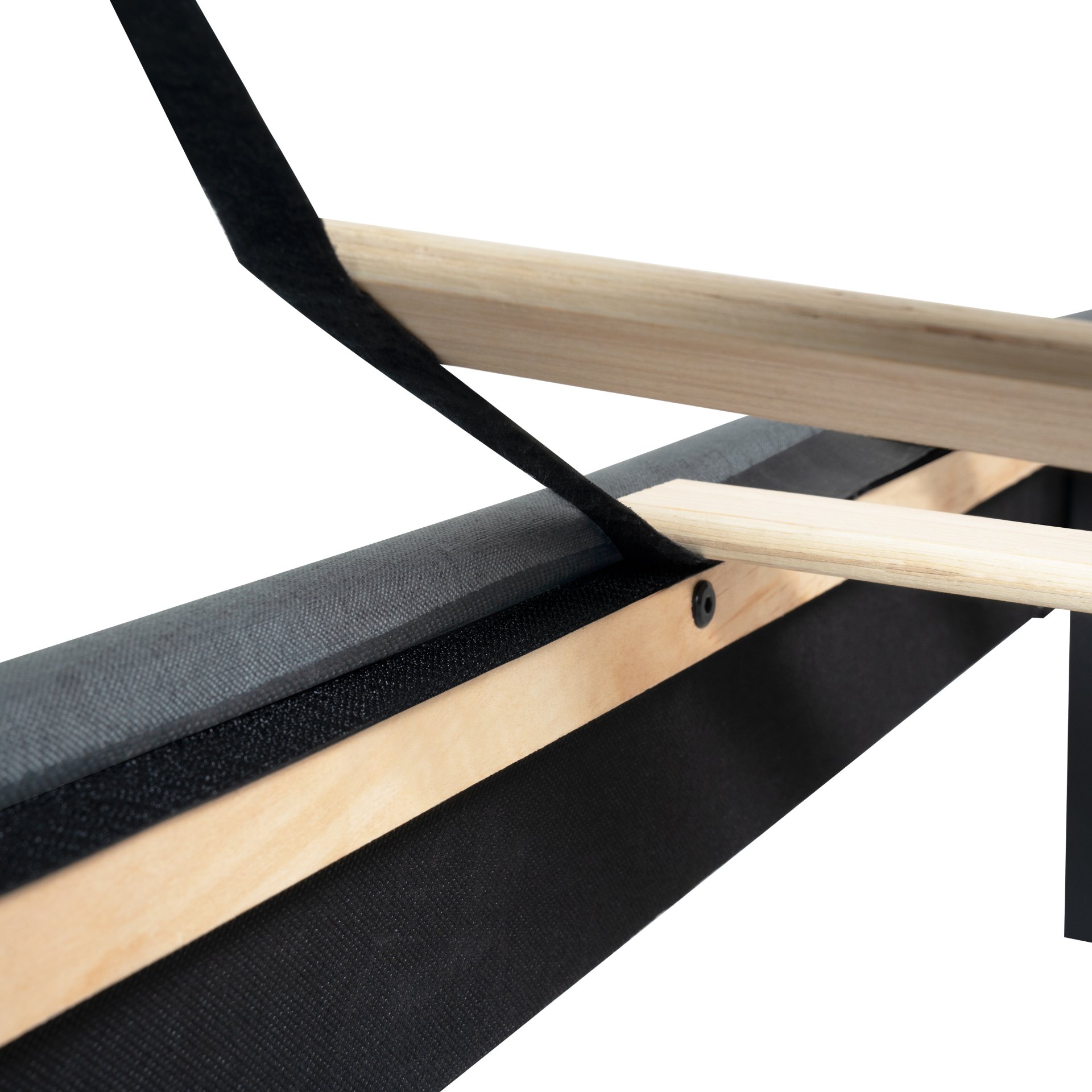 Queen Size Upholstered Platform Bed Frame With Button Tufted Linen Fabric Headboard - Dark Gray - Image 11