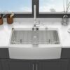 Farmhouse Style Topmount Apron Front Kitchen Sink With Easy Maintenance In Stainless Steel - Black - Image 4