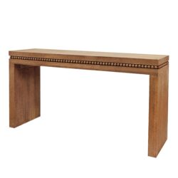 Rustic Manufactured Wood Console Table With Beaded Accent - Antique Natural / Natural Wood / Natural Wood Wash