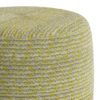 Bayley - Round Braided Pouf - Muted Yellow / Natural - Image 5