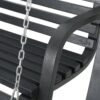 Stylish Larch Wood Swinging Loveseat For Outdoor Relaxation - Gray - Image 9