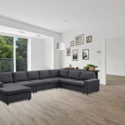 Hayden - Modular Sectional Sofa With Reversible Chaise - Dark Gray