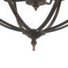 4 Light Metal Chandelier, Hanging Light Fixture With Adjustable Chain For Kitchen, Bulb Not Included - Black - Image 9