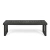 Realm - Outdoor Bench With Slat Panel Top And Base - Dark Gray - Image 4