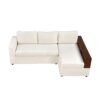 Sectional Sofa Upholstered Sofa Couch With Reversible Armrests For Living Room - Beige - Image 2