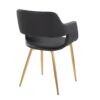 Margarite - Contemporary Dining / Chair (Set of 2) - Gold / Black - Image 4