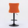 Swivel Velvet Barstools Adjusatble Seat Height, Modern Upholstered Bar Stools With Backs Comfortable Tufted For Home Pub And Kitchen Island (Set of 2) - Orange - Image 7