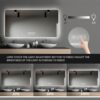 28" Bathroom Mirror With LED Lights Front And Backlit, Anti-Fog Lighted Vanity Mirrors For Wall Mounted And 5 Level Dimmable, Horizontal / Vertical - Clear - Image 4