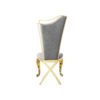 Gorgeous Streamlined High Back Fabric Stainless Steel Dining Chair (Set of 2) - Gold / Gray - Image 11