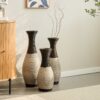 Desktop Vase, Classic And Neat Floor Vase, High Independent Flower Stand, Home Decoration Flower Stand (Set of 3) - Black White / Coffee - Image 8