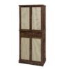 4 Door Cabinet With 1 Drawer, With 4 Adjustable Inner Shelves, Storage Cabinet - Natural - Image 7