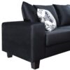 Modern U Shape Sectional Sofa, Velvet Corner Couch With Lots Of Pillows Included, Elegant And Functional Indoor Furniture - Black - Image 15