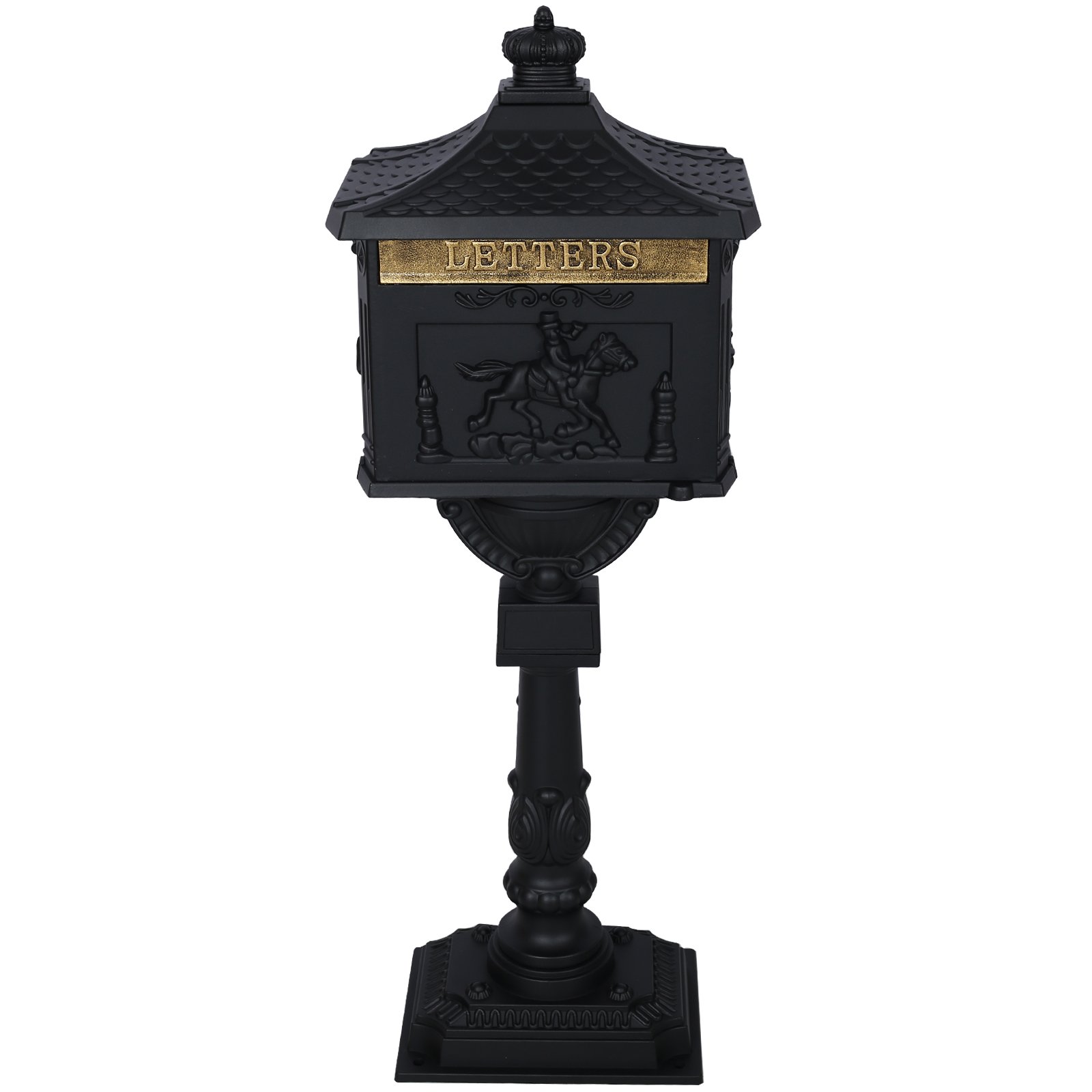 Cast Aluminum Mail Box, Postal Box, Mailbox - Black - Image 8