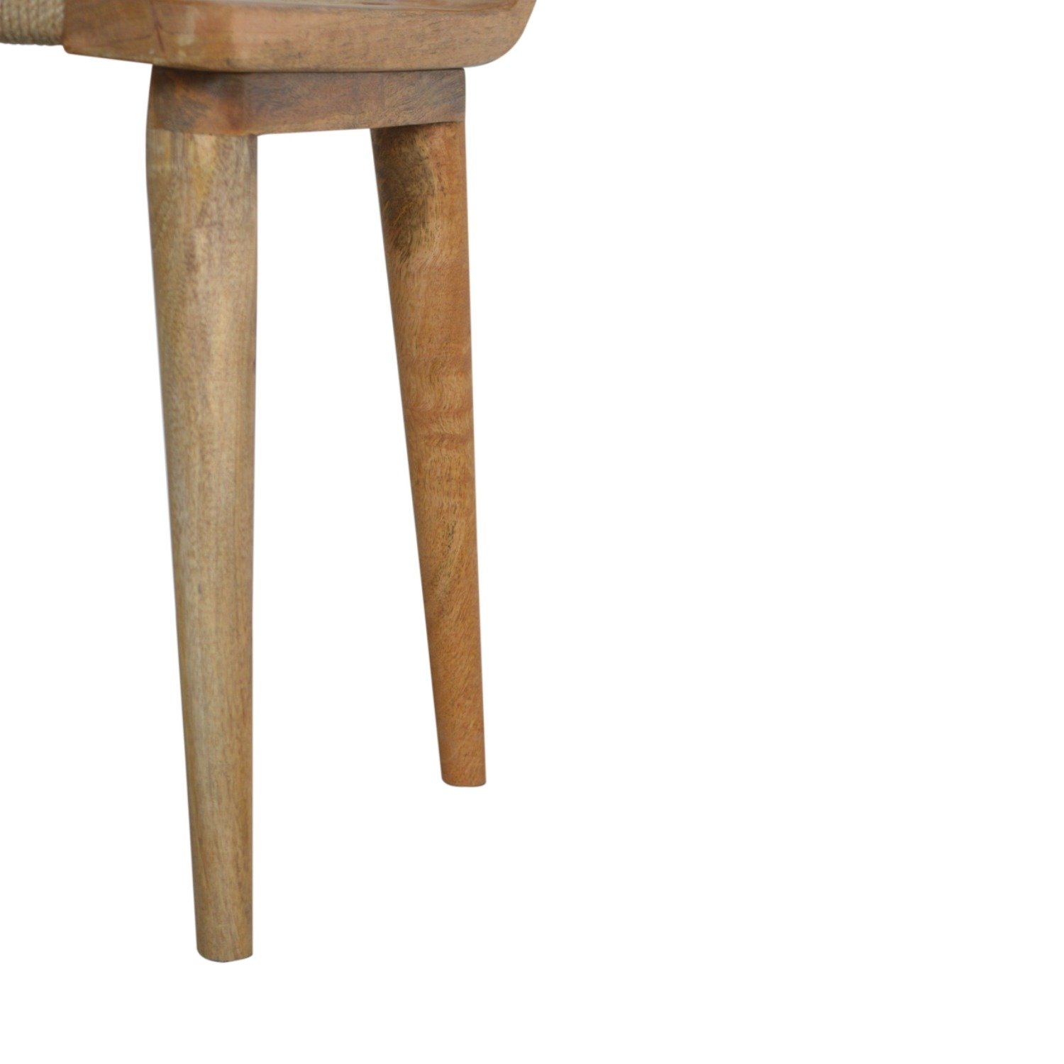 Woven Raised Back Stool - Oak - Image 9