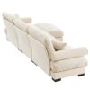 Super Comfort Oversized Modular Sectional Sofa Couch With Movable Ottoman - Cream - Image 13