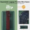 2 Piece Luggage Set With Bags Expanable Spinner Wheels ABS Lightweight Suitcase With Tsa Lock 20" / 24" - Green - Image 8