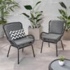 Outdoor Wicker Club Chair With Cushions (Set of 2) - Gray - Image 2