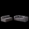 Corduroy Modular L Shaped Sectional Sofa, Luxury Floor Couch Set, 4 Piece Free Combination - Gray - Image 11