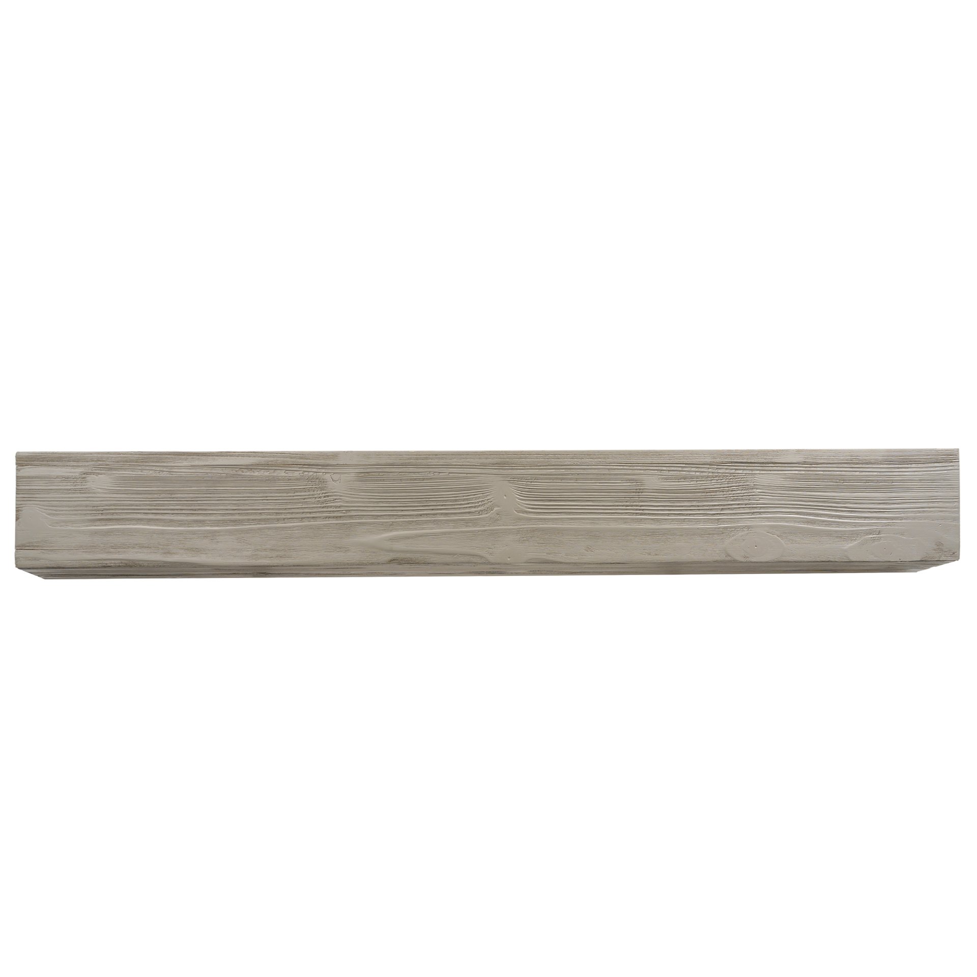 60" Rustic Wood Fireplace Mantel, Wall-Mounted & Floating Shelf For Home Decor - Gray - Image 5