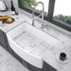 Sink 30" Apron Front Single Bowl With Arch Edge For Kitchen - White - Image 4