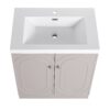 Modern Freestanding Bathroom Vanity With White Resin Sink & Soft Close Doors - Khaki - Image 10