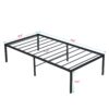 Twin Size Bed Frame With Quiet Support - Black - Image 3