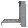 Full Size Murphy Wall Bed With Shelves And LED Lights - Gray - Image 5