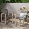 Outdoor Dining Chair (Set of 2) - Light Gray / Mix Black - Image 6